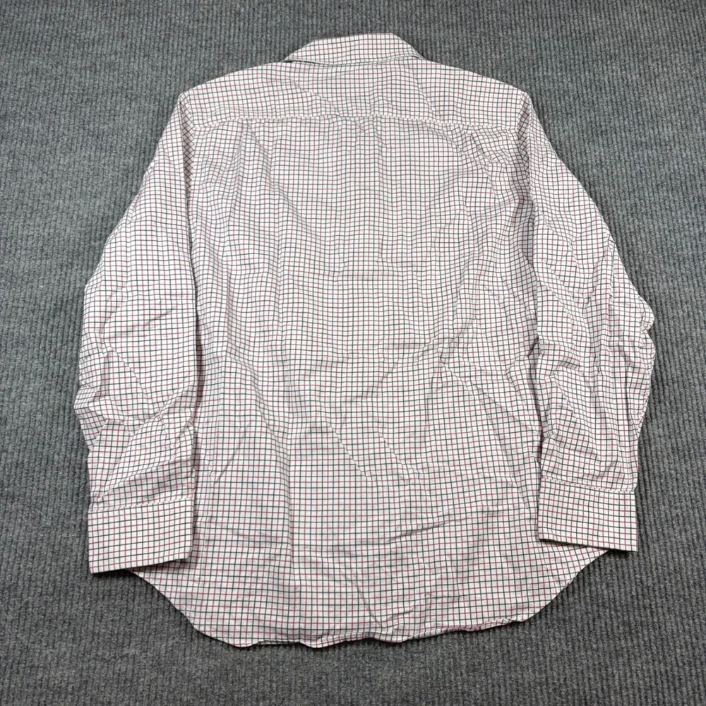 Banana Republic Mens XL Slim Fit Button Down Shirt‎ White Red Blue Check Plaid